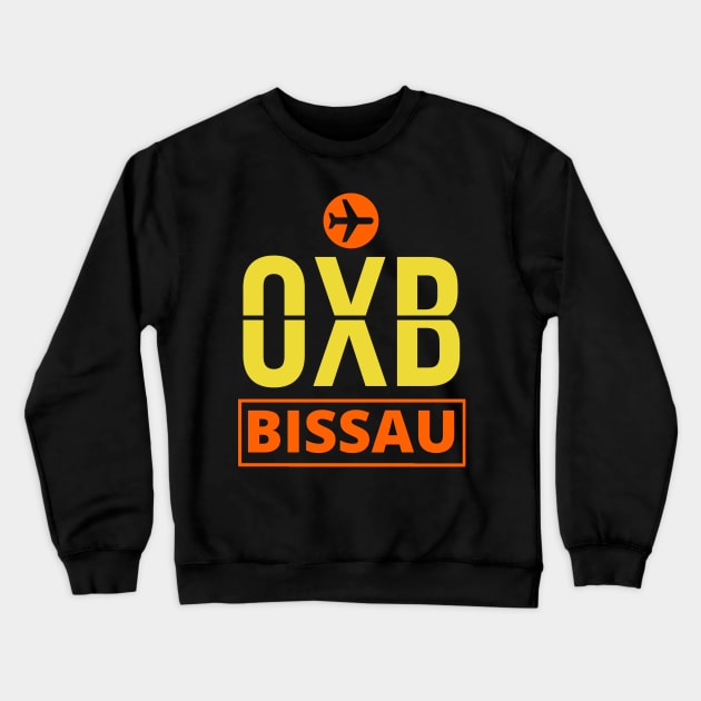 OXB - Bissau airport code Crewneck Sweatshirt by Luso Store